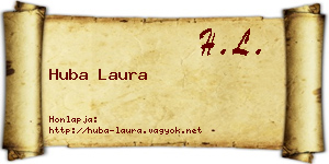 Huba Laura névjegykártya